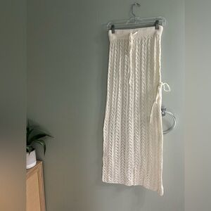 12th tribe knit crochet skirt beach coverup s/m